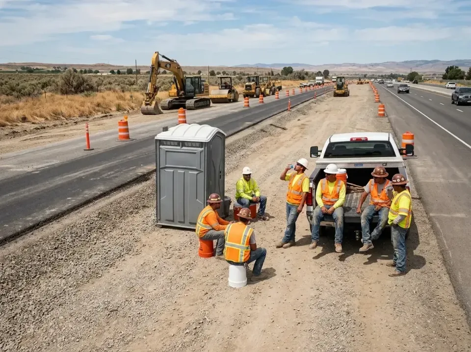 highway-road-construction-crew-007 — frequently asked questions, Porta Potty and Restroom Rentals in Lake Oswego, OR